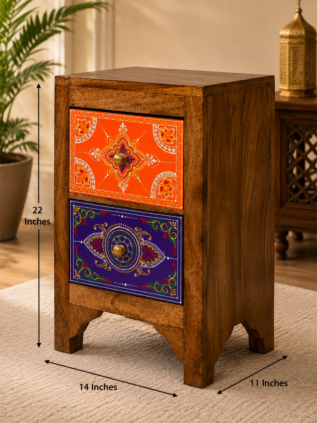 The Arthur Nightstand - Royal Carved Nightstand