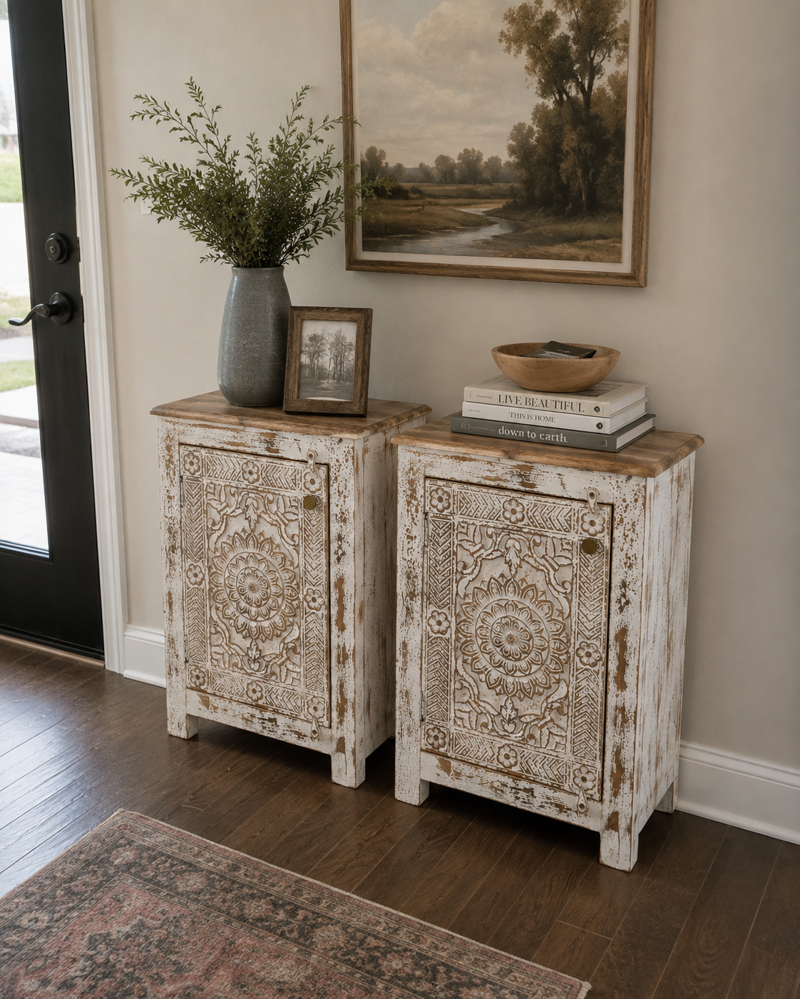 The Louis Nightstand - Heritage Wood Nightstand