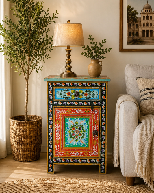 The Charlotte Nightstand - Artisan Floral Nightstand