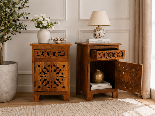 The Violet Nightstand - Boho Floral Nightstand
