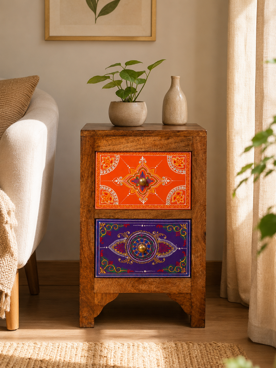 The Arthur Nightstand - Royal Carved Nightstand