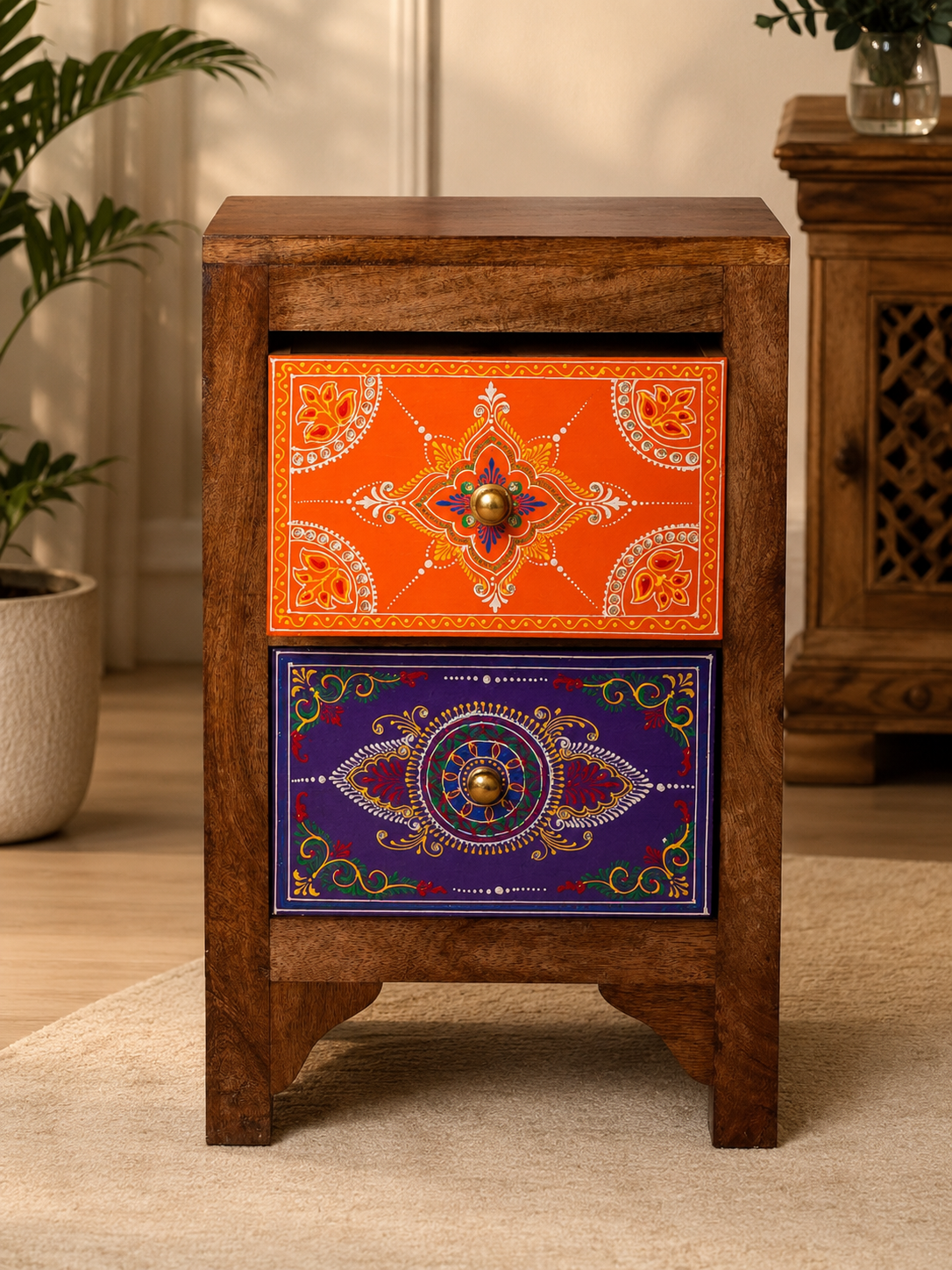 The Arthur Nightstand - Royal Carved Nightstand