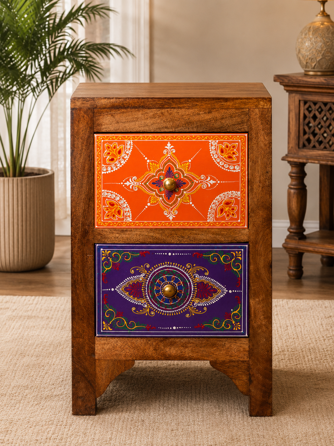 The Arthur Nightstand - Royal Carved Nightstand