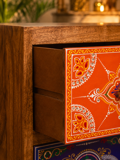 The Arthur Nightstand - Royal Carved Nightstand