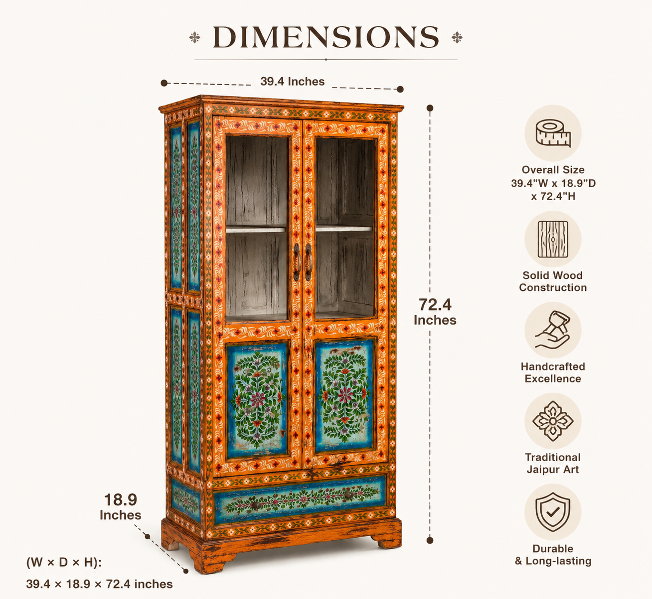 The Harrison Wardrobe - Royal Hand-painted Armoire