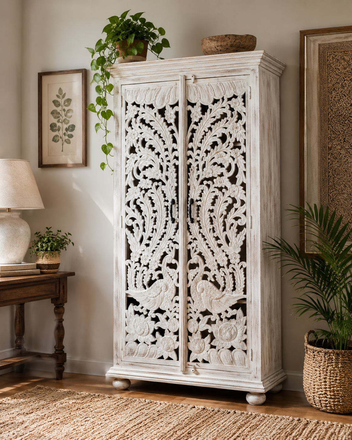 The Winston Wardrobe - Majestic Carved Wardrobe