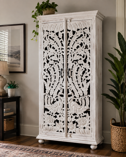The Winston Wardrobe - Majestic Carved Wardrobe