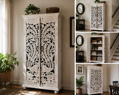 The Winston Wardrobe - Majestic Carved Wardrobe