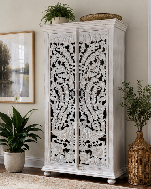 The Winston Wardrobe - Majestic Carved Wardrobe