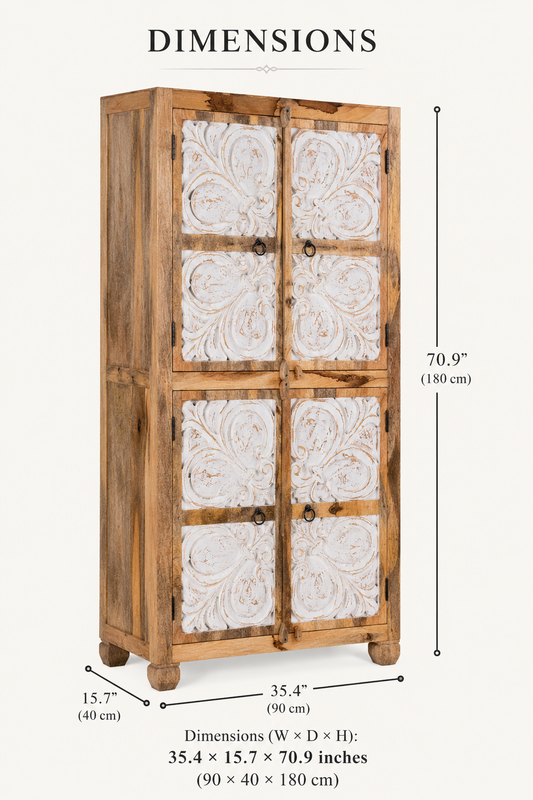 The Eleanor Wardrobe - Heritage Floral Armoire