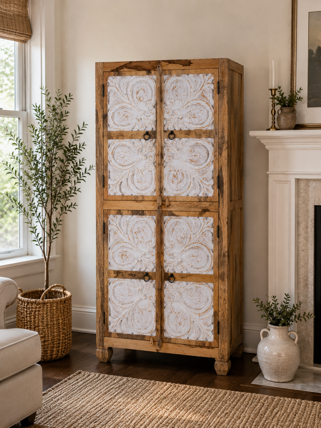The Eleanor Wardrobe - Heritage Floral Armoire