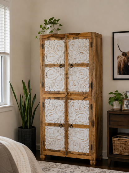 The Eleanor Wardrobe - Heritage Floral Armoire