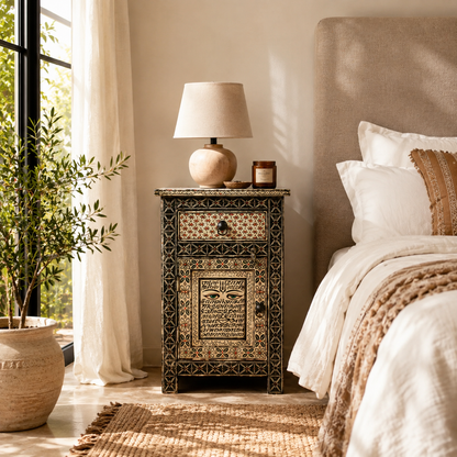 The Margot Nightstand - Vintage Floral Nightstand