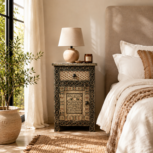 The Margot Nightstand - Vintage Floral Nightstand