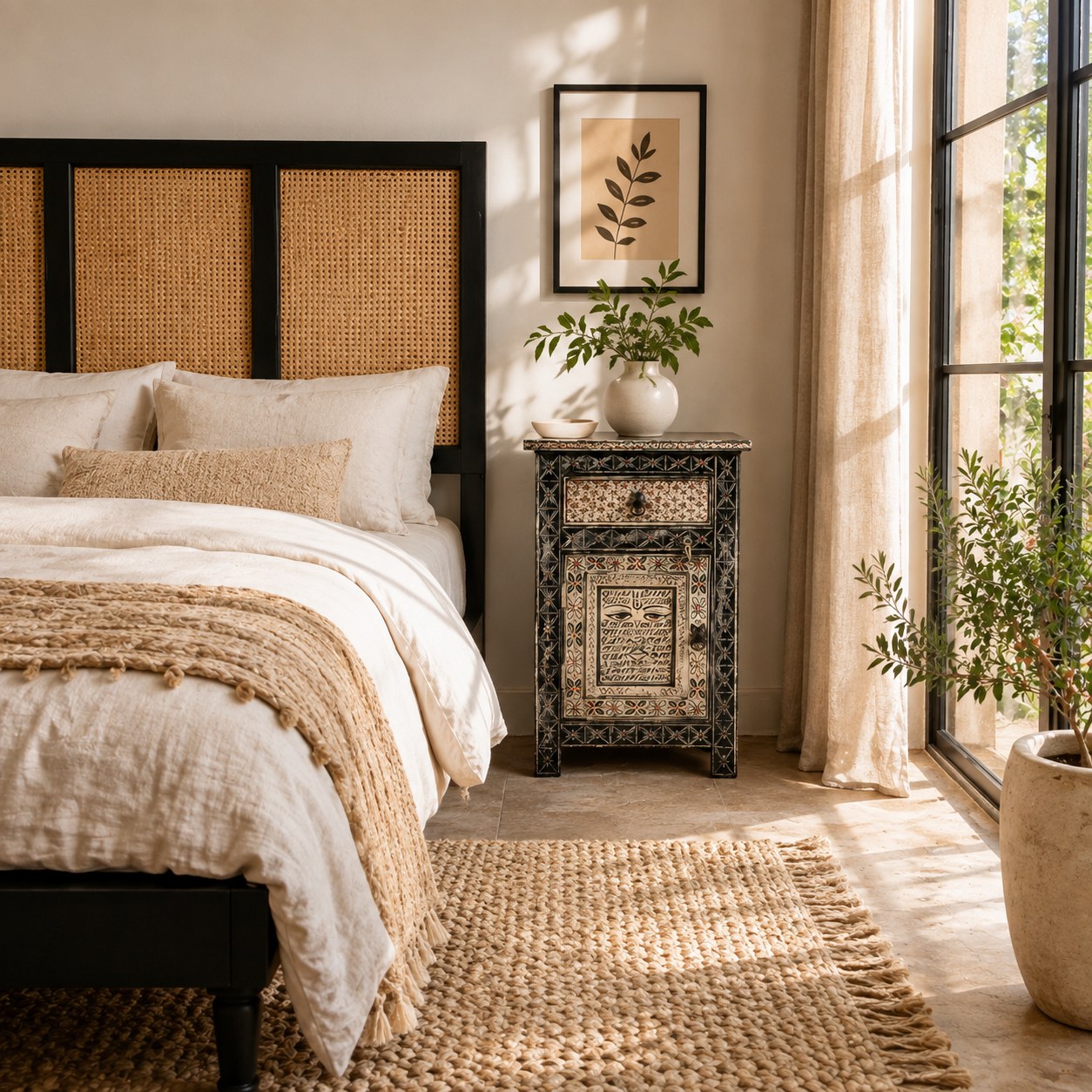 The Margot Nightstand - Vintage Floral Nightstand