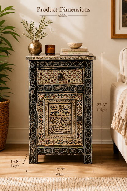 The Margot Nightstand - Vintage Floral Nightstand