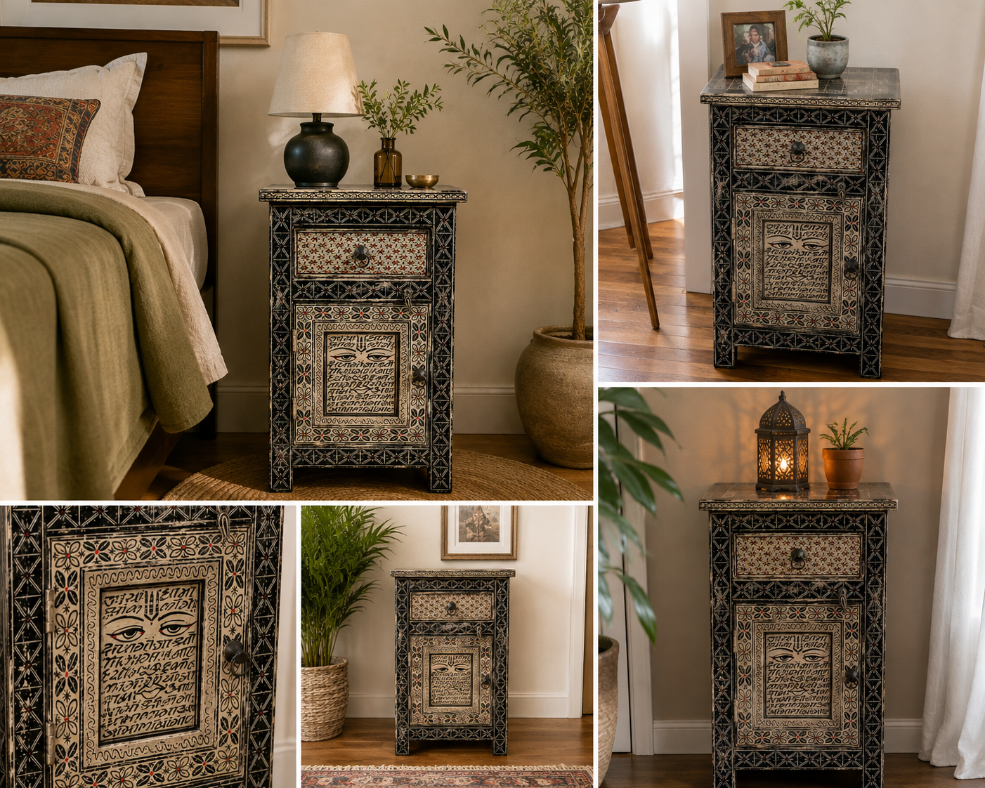 The Margot Nightstand - Vintage Floral Nightstand