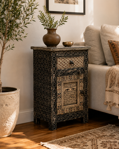 The Margot Nightstand - Vintage Floral Nightstand