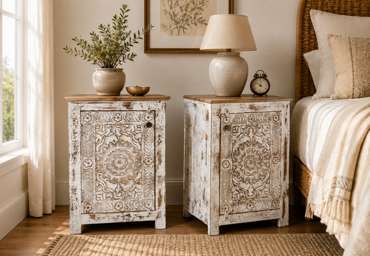The Louis Nightstand - Heritage Wood Nightstand