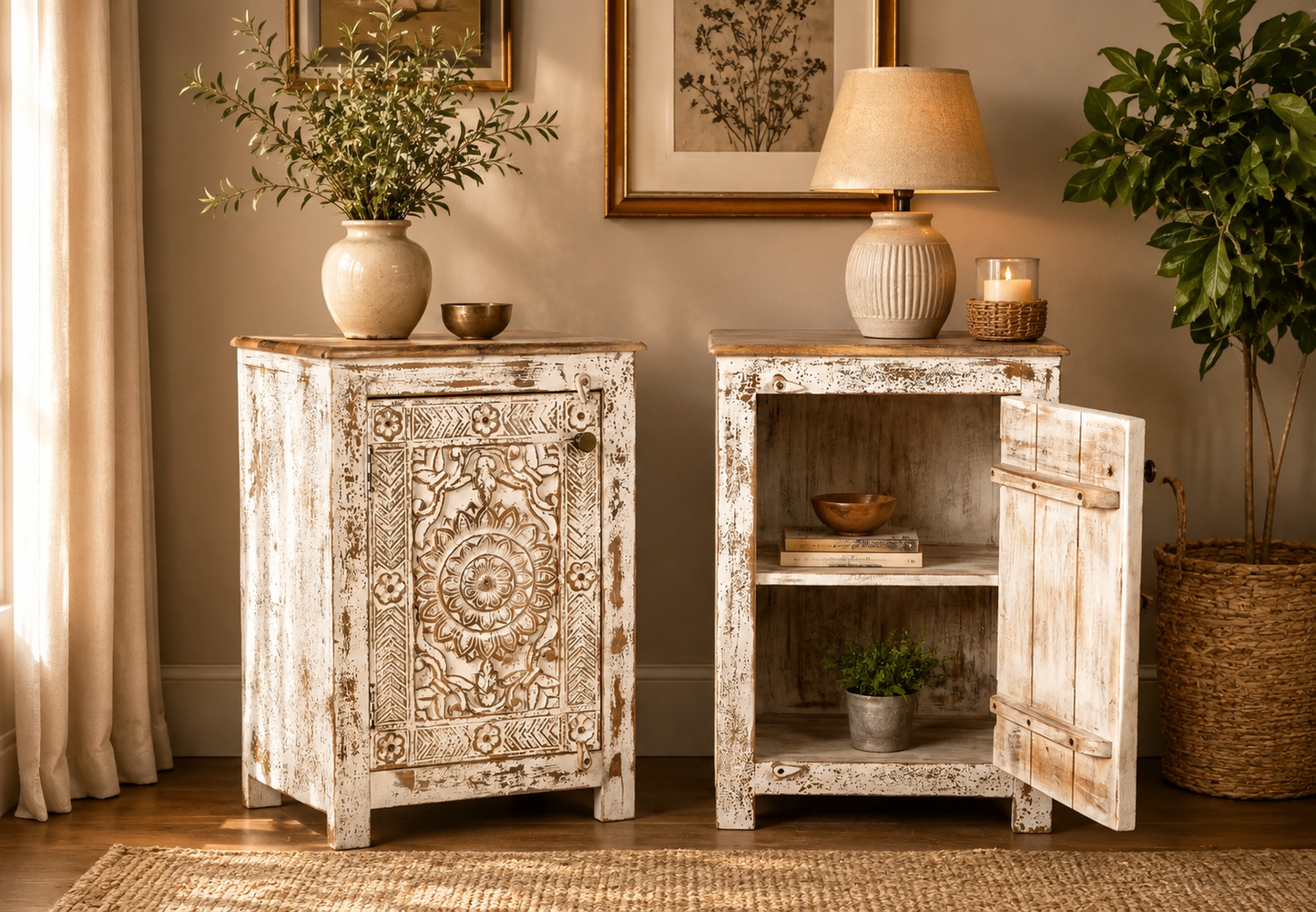 The Louis Nightstand - Heritage Wood Nightstand