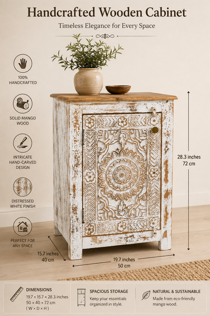 The Louis Nightstand - Heritage Wood Nightstand