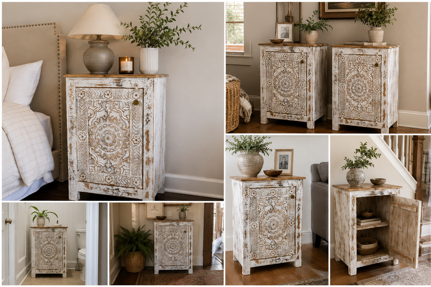 The Louis Nightstand - Heritage Wood Nightstand