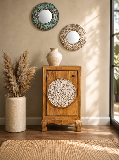 The Winston Nightstand - Regal Carved Nightstand