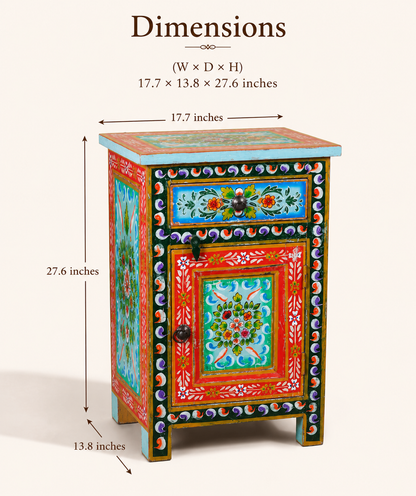 The Charlotte Nightstand - Artisan Floral Nightstand