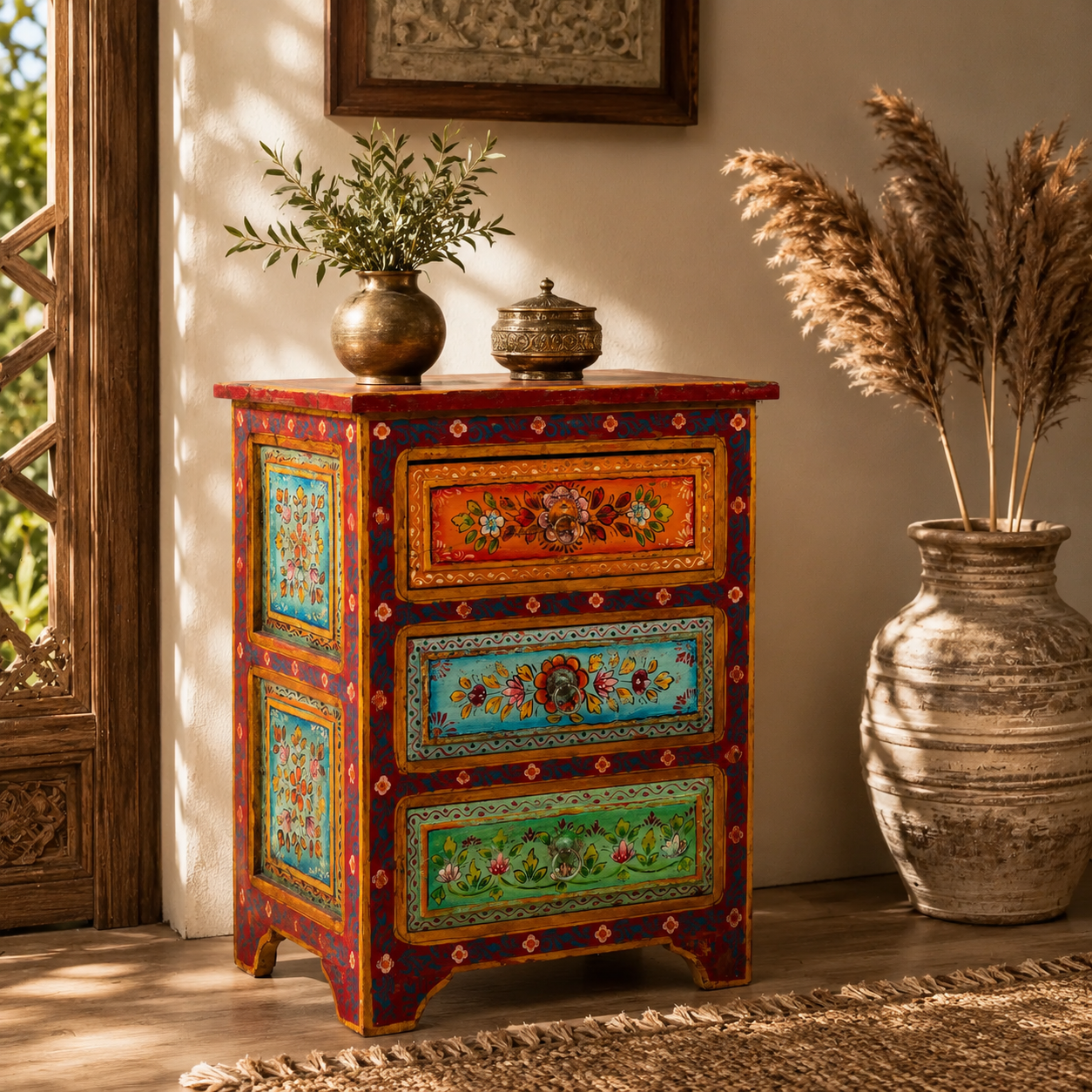 The Hazel Nightstand - Rustic Bloom Nightstand
