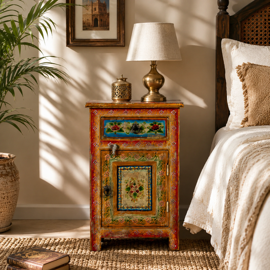 The George Nightstand - Traditional Carved Nightstand