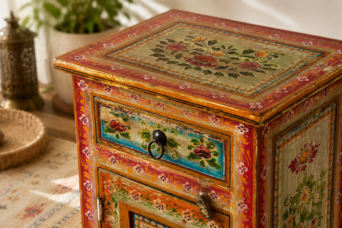The George Nightstand - Traditional Carved Nightstand