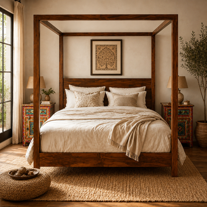The George Nightstand - Traditional Carved Nightstand