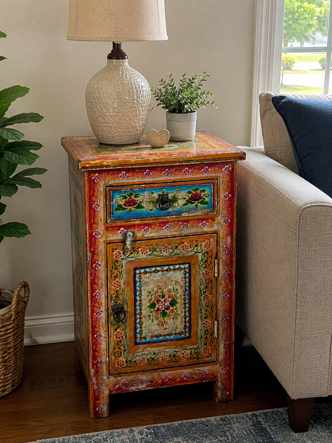 The George Nightstand - Traditional Carved Nightstand