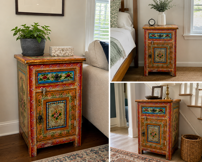 The George Nightstand - Traditional Carved Nightstand