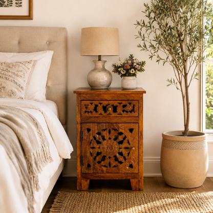 The Violet Nightstand - Boho Floral Nightstand
