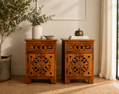 The Violet Nightstand - Boho Floral Nightstand