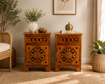 The Violet Nightstand - Boho Floral Nightstand