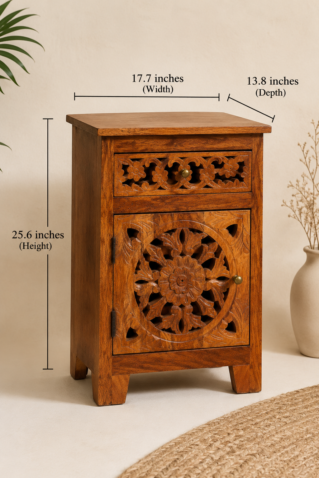 The Violet Nightstand - Boho Floral Nightstand