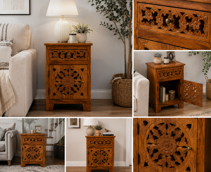 The Violet Nightstand - Boho Floral Nightstand
