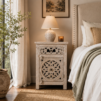 The Clara Nightstand - Elegant Bloom Nightstand