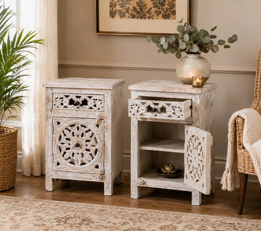 The Clara Nightstand - Elegant Bloom Nightstand