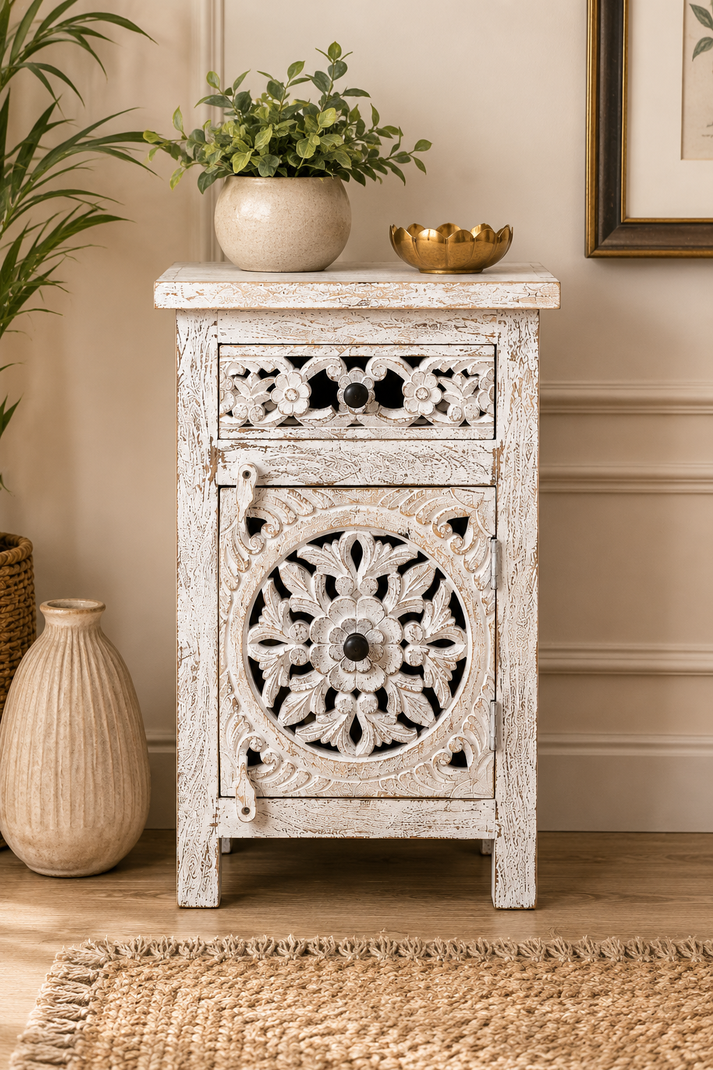 The Clara Nightstand - Elegant Bloom Nightstand