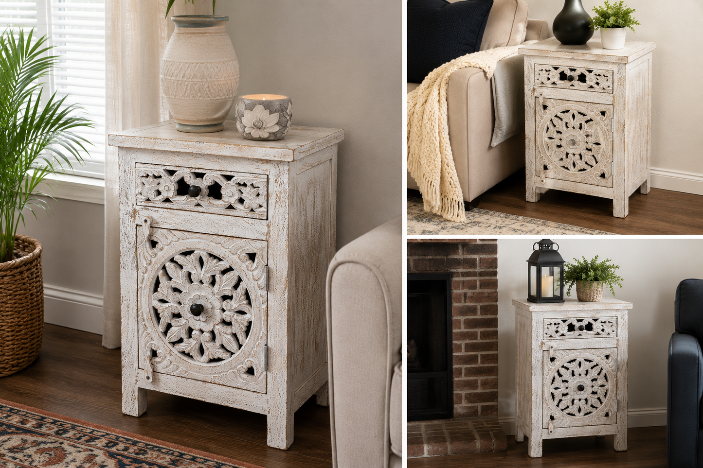 The Clara Nightstand - Elegant Bloom Nightstand