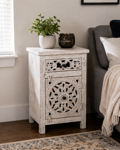 The Clara Nightstand - Elegant Bloom Nightstand
