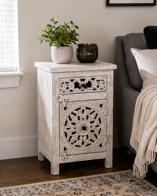The Clara Nightstand - Elegant Bloom Nightstand