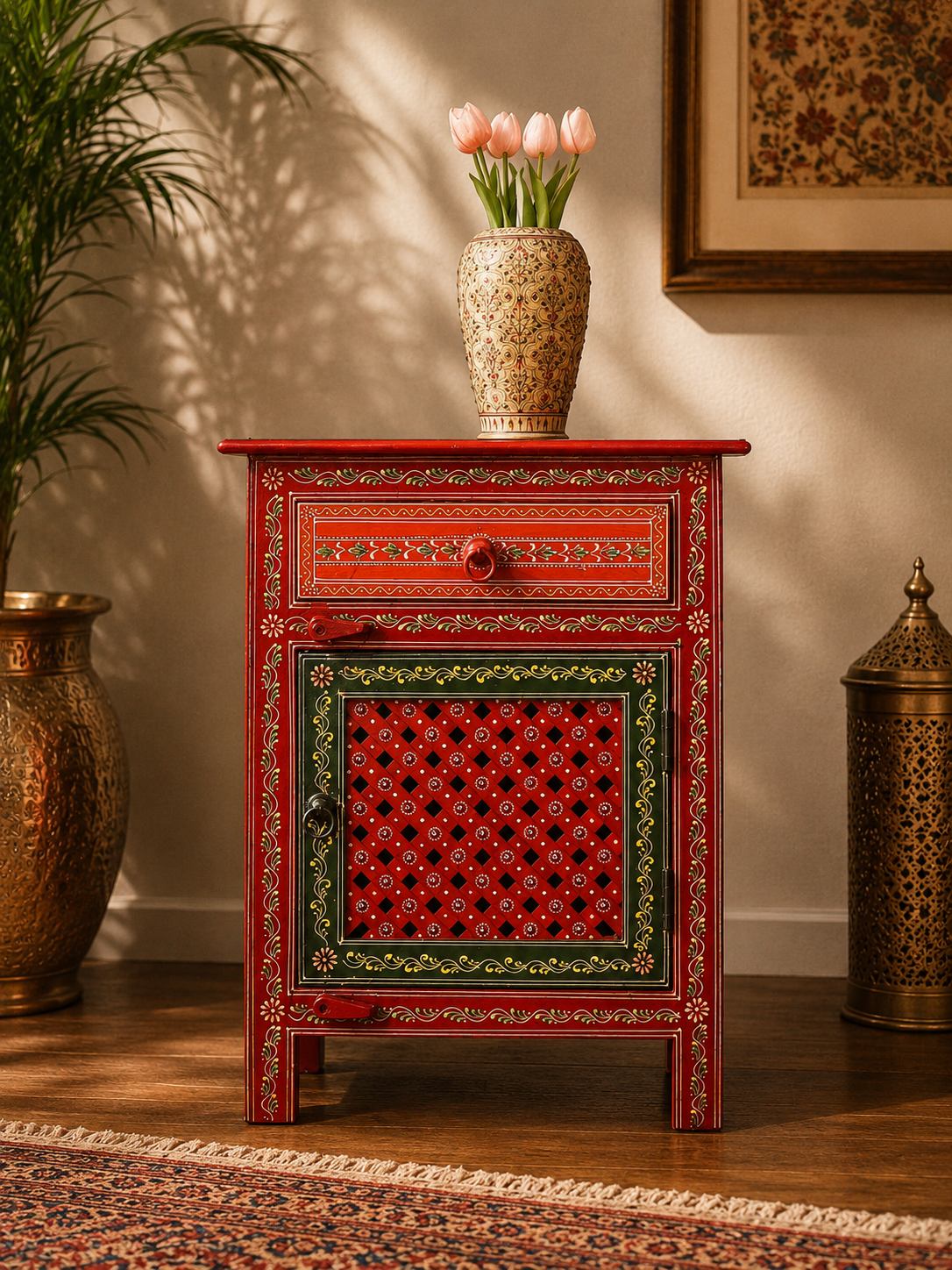 The Theodore Nightstand - Classic Carved Nightstand
