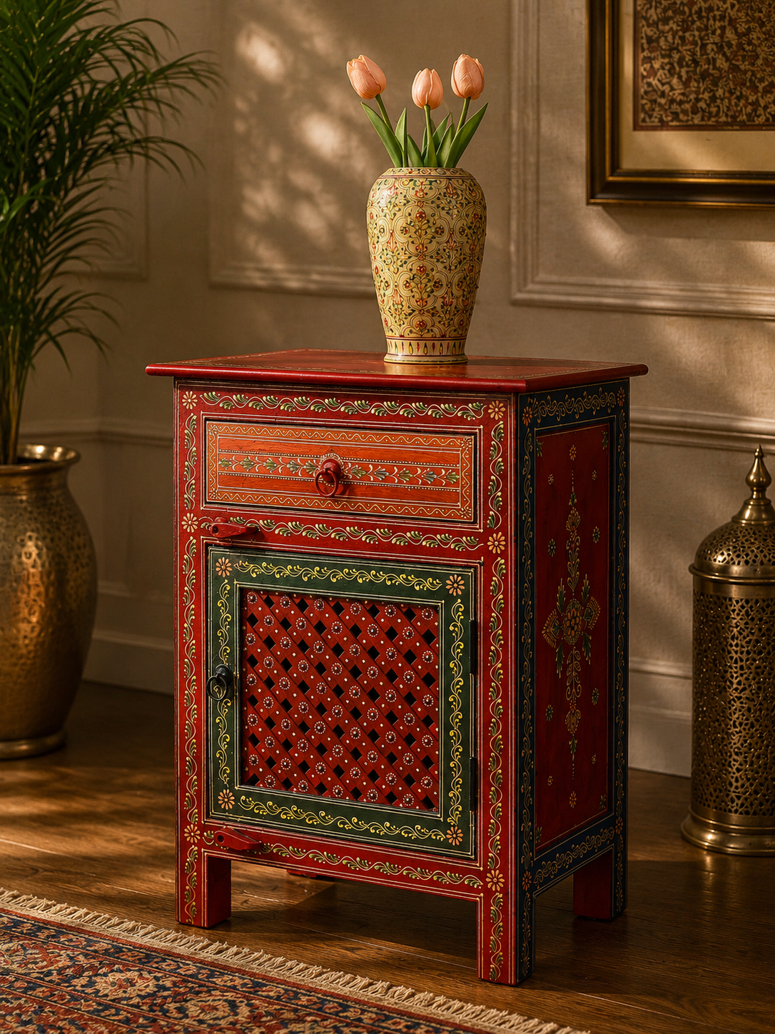 The Theodore Nightstand - Classic Carved Nightstand