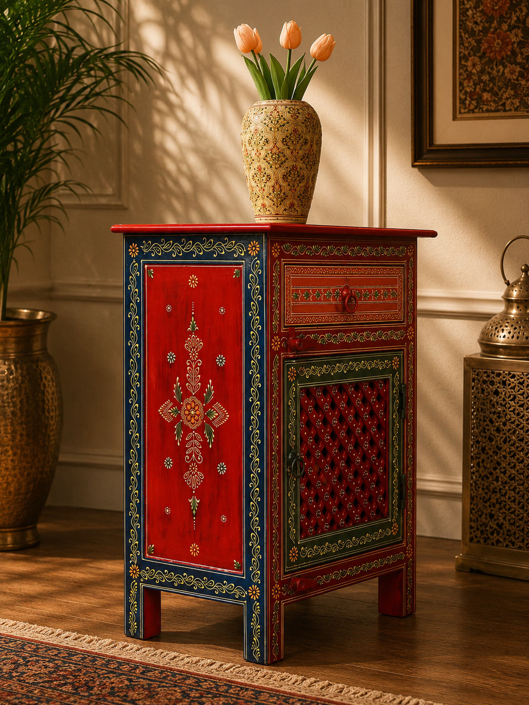 The Theodore Nightstand - Classic Carved Nightstand