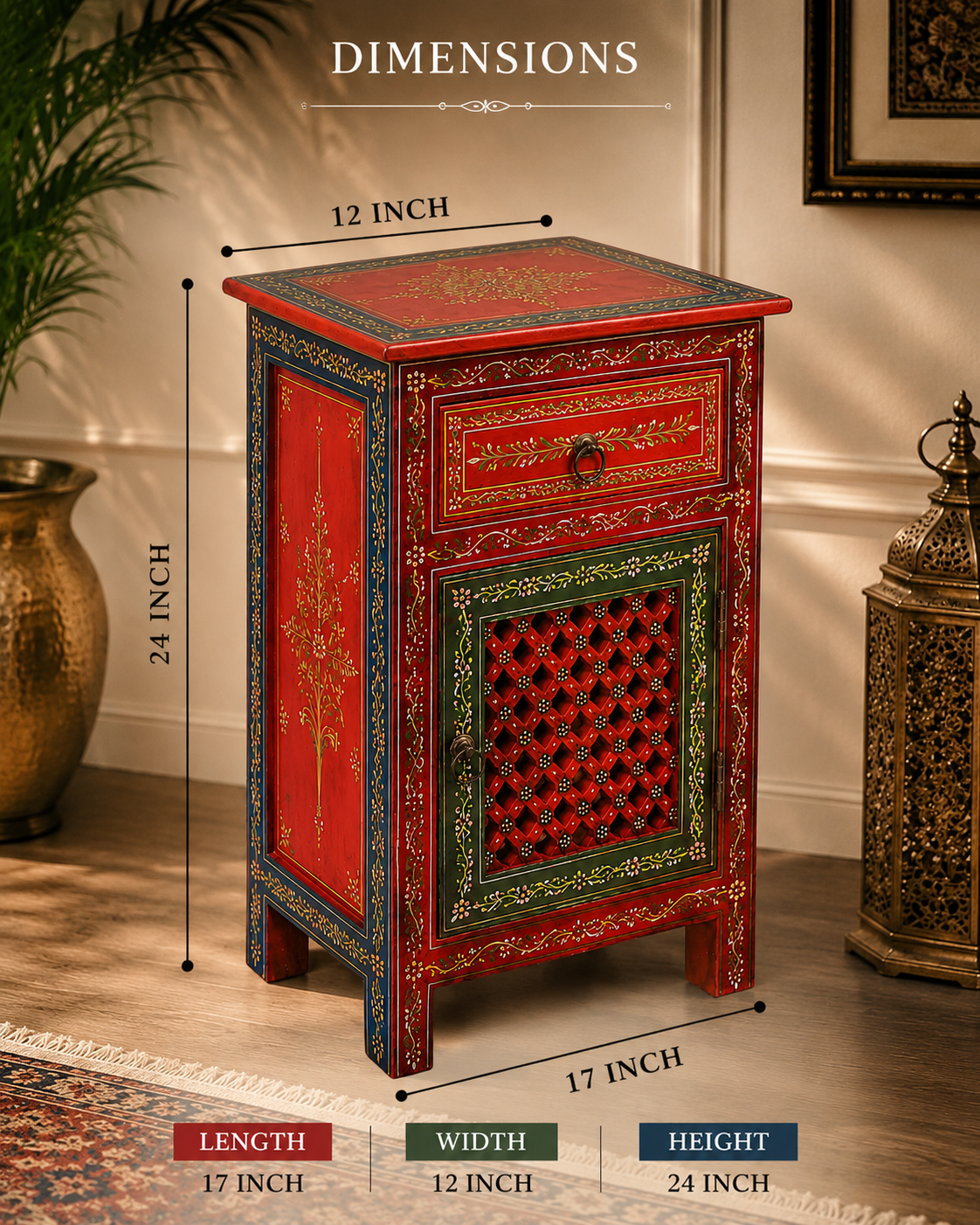 The Theodore Nightstand - Classic Carved Nightstand
