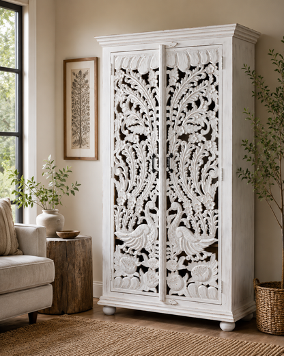 The Winston Wardrobe - Majestic Carved Wardrobe